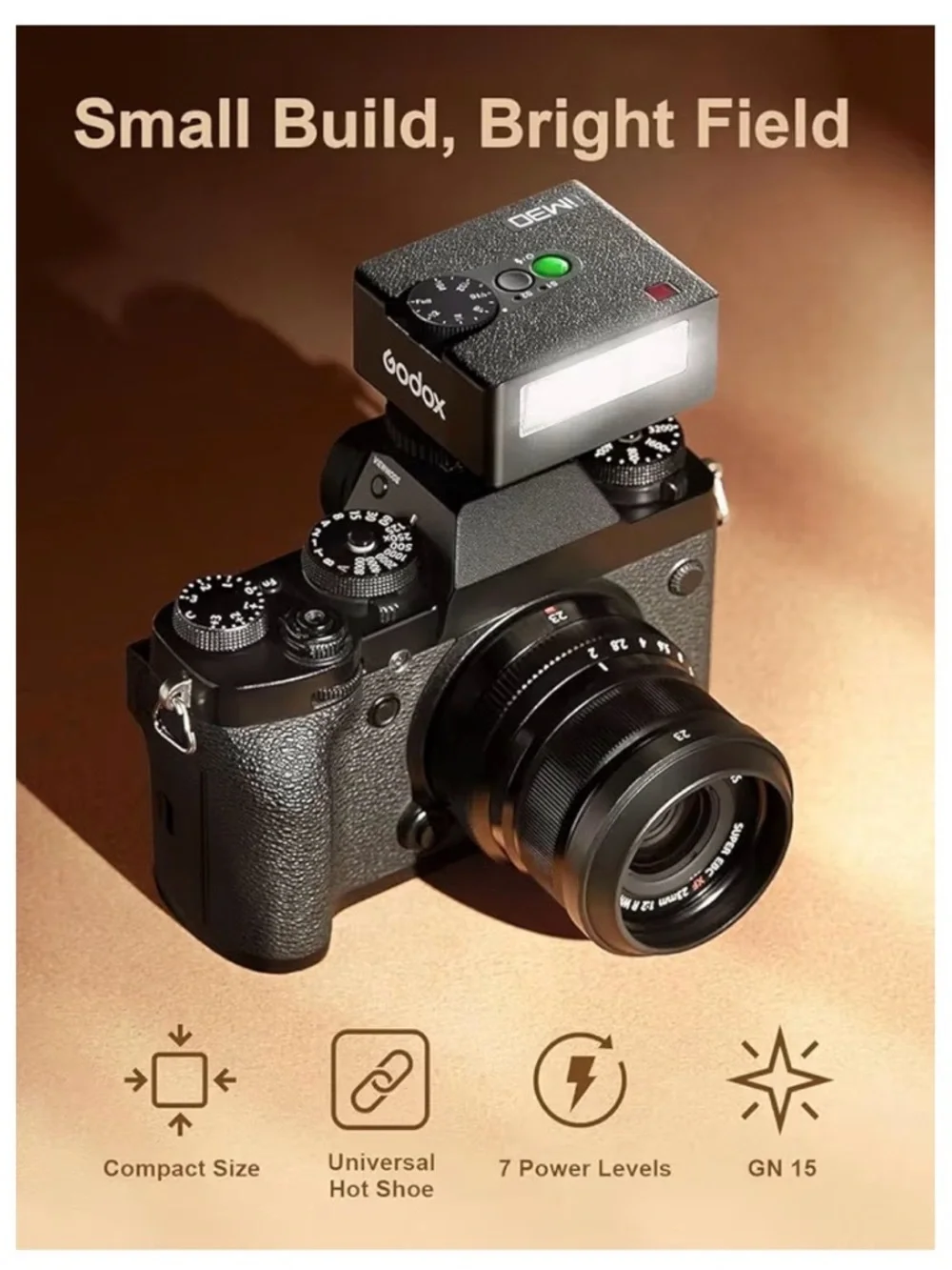 Godox iM30 Compact Camera Flash - Black